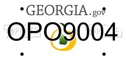 OPO9004 Georgia License Plate