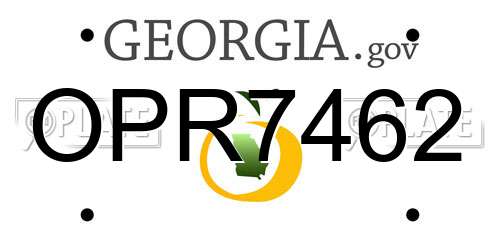 OPR7462 Georgia License Plate