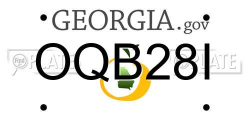 OQB28I Georgia License Plate