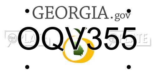 OQV355 Georgia License Plate