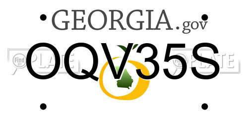 OQV35S Georgia License Plate