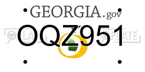 OQZ951 Georgia License Plate