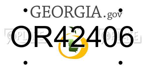 OR42406 Georgia License Plate