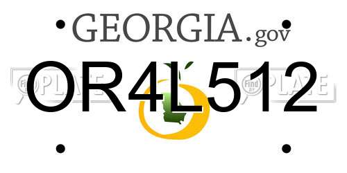 OR4L512 Georgia License Plate