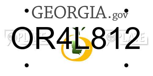 OR4L812 Georgia License Plate