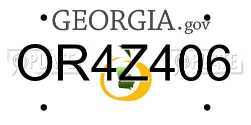 OR4Z406 Georgia License Plate