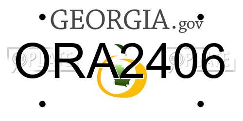 ORA2406 Georgia License Plate