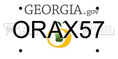 ORAX57 Georgia License Plate