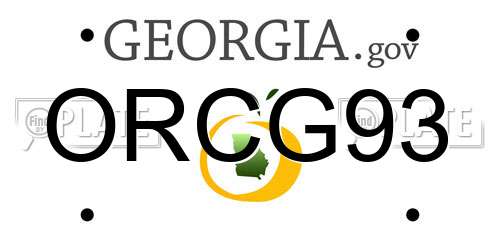 ORCG93 Georgia License Plate