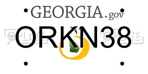 ORKN38 Georgia License Plate