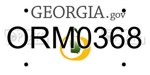 ORM0368 Georgia License Plate
