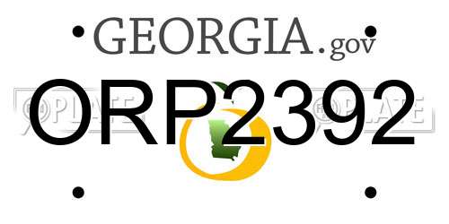 ORP2392 Georgia License Plate