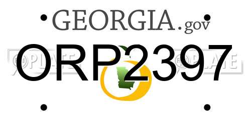 ORP2397 Georgia License Plate