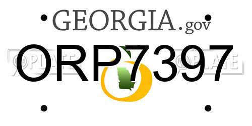 ORP7397 Georgia License Plate