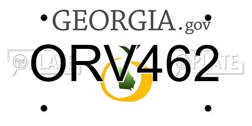 ORV462 Georgia License Plate