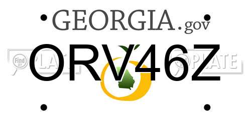 ORV46Z Georgia License Plate
