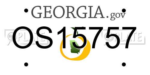 OS15757 Georgia License Plate