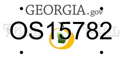 OS15782 Georgia License Plate
