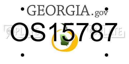 OS15787 Georgia License Plate