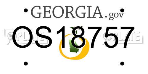 OS18757 Georgia License Plate