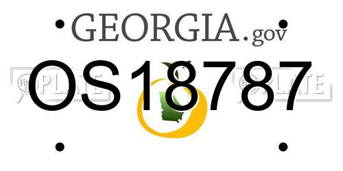 OS18787 Georgia License Plate