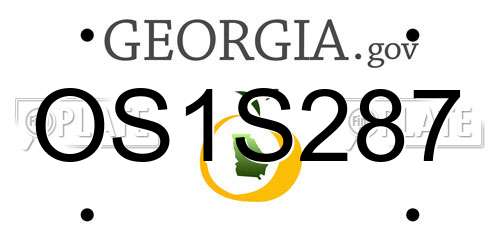OS1S287 Georgia License Plate
