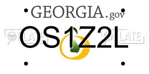 OS1Z2L Georgia License Plate