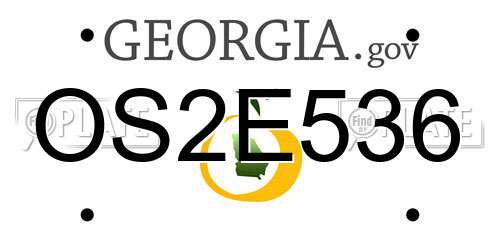 OS2E536 Georgia License Plate