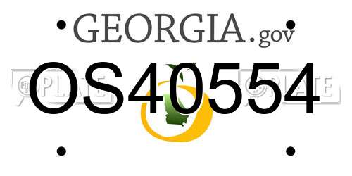 OS40554 Georgia License Plate