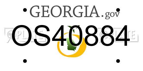 OS40884 Georgia License Plate