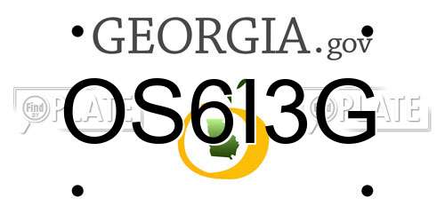 OS6I3G Georgia License Plate