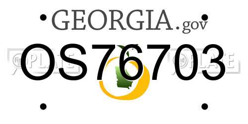 OS76703 Georgia License Plate