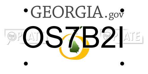 OS7B2I Georgia License Plate