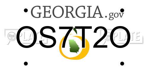 OS7T2O Georgia License Plate