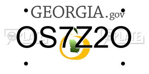 OS7Z2O Georgia License Plate