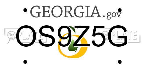 OS9Z5G Georgia License Plate