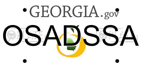 OSADSSA Georgia License Plate