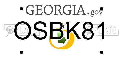 OSBK81 Georgia License Plate