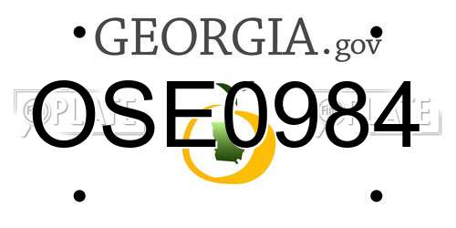 OSE0984 Georgia License Plate