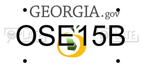 OSE15B Georgia License Plate