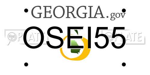 OSEI55 Georgia License Plate