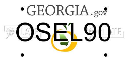 OSEL90 Georgia License Plate