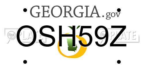 OSH59Z Georgia License Plate