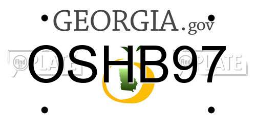 OSHB97 Georgia License Plate