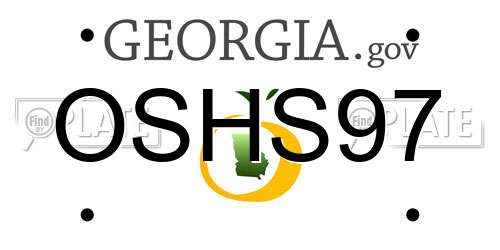 OSHS97 Georgia License Plate