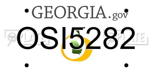 OSI5282 Georgia License Plate