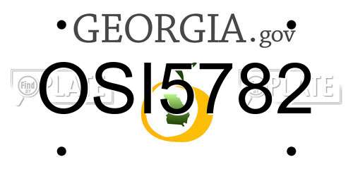OSI5782 Georgia License Plate