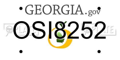 OSI8252 Georgia License Plate