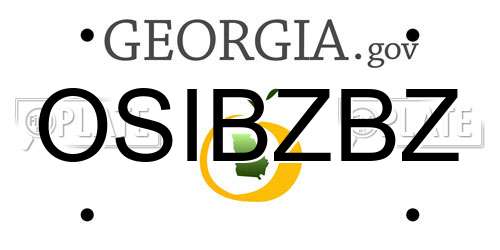 OSIBZBZ Georgia License Plate