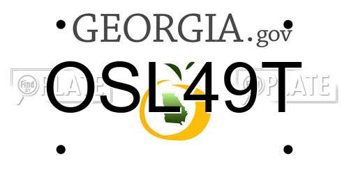 OSL49T Georgia License Plate